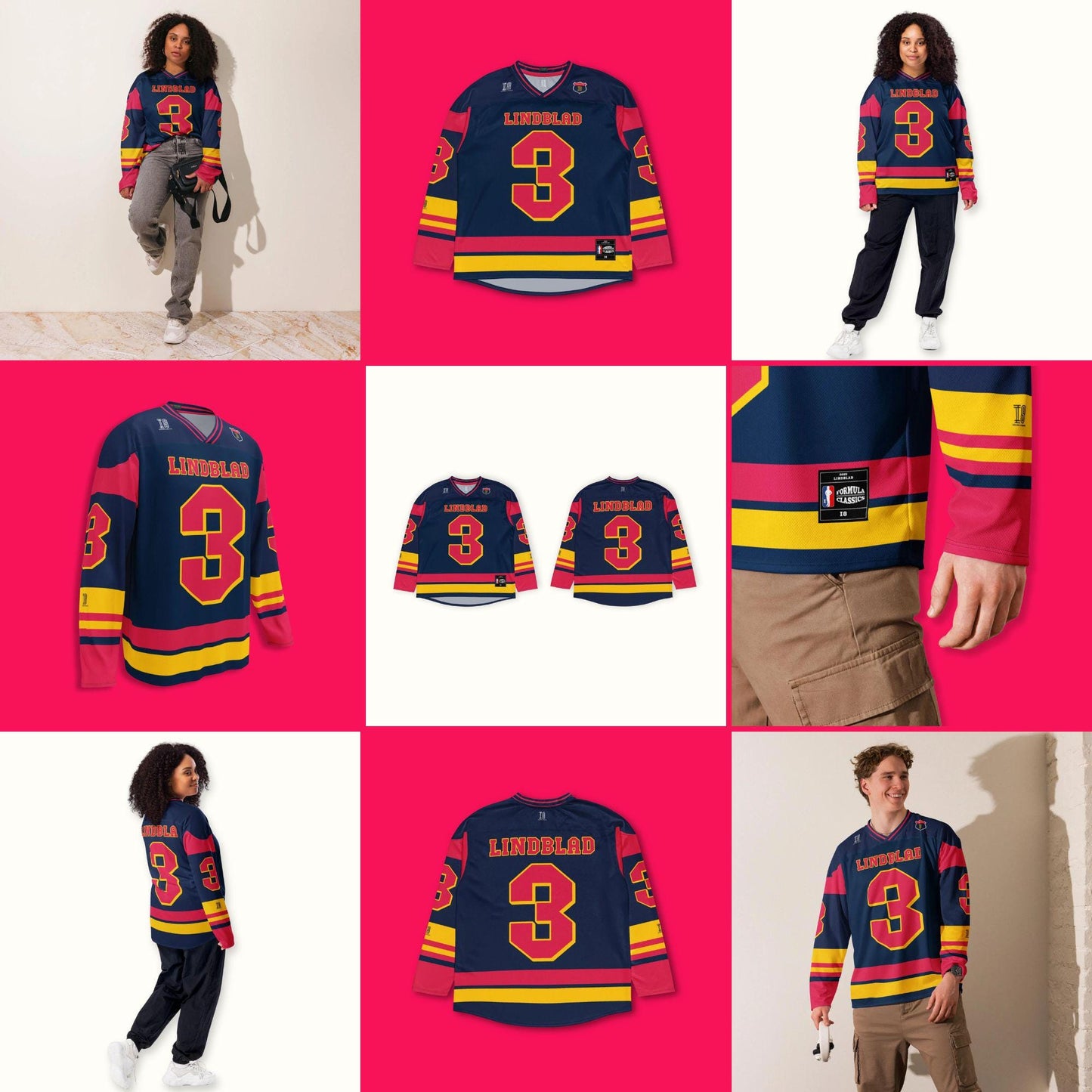 Unisex Racing Inspired Hockey Jersey, Lightweight Racing Fan Apparel