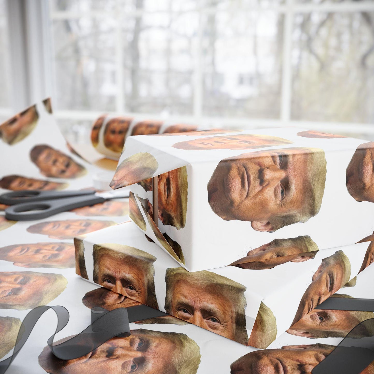 Birthday Father's Day Wrapping Papers, Holiday Gift Wrap, Trump Gag  Funny Paper, White Elephant Gifts, Men Gifts for Him Her