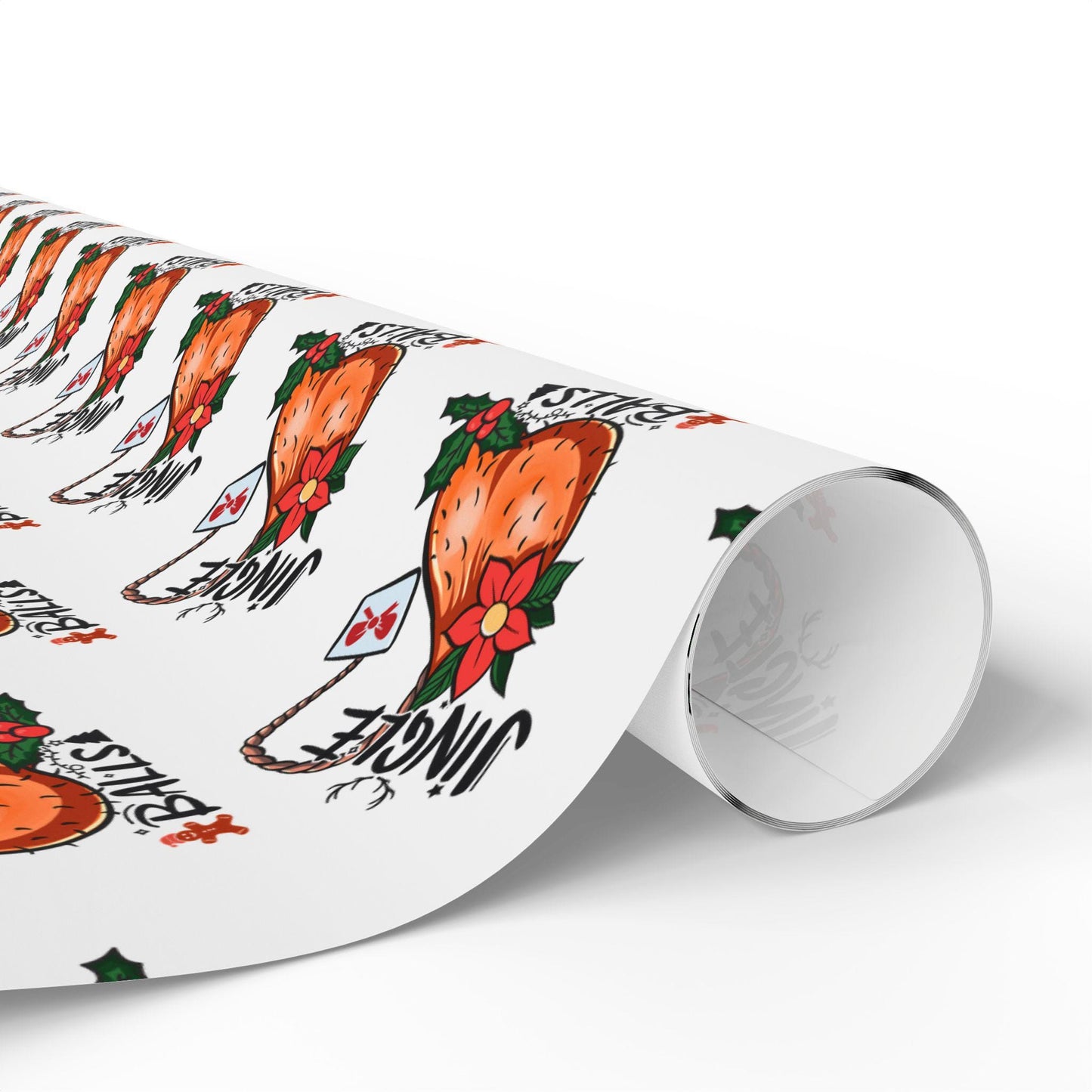 Funny Jingle Balls Christmas Wrapping Papers Roll Holiday Gift Wrap, Funny Gift Wrap, Gag Gift Wrap, Gift For Him, White Elephant Gift