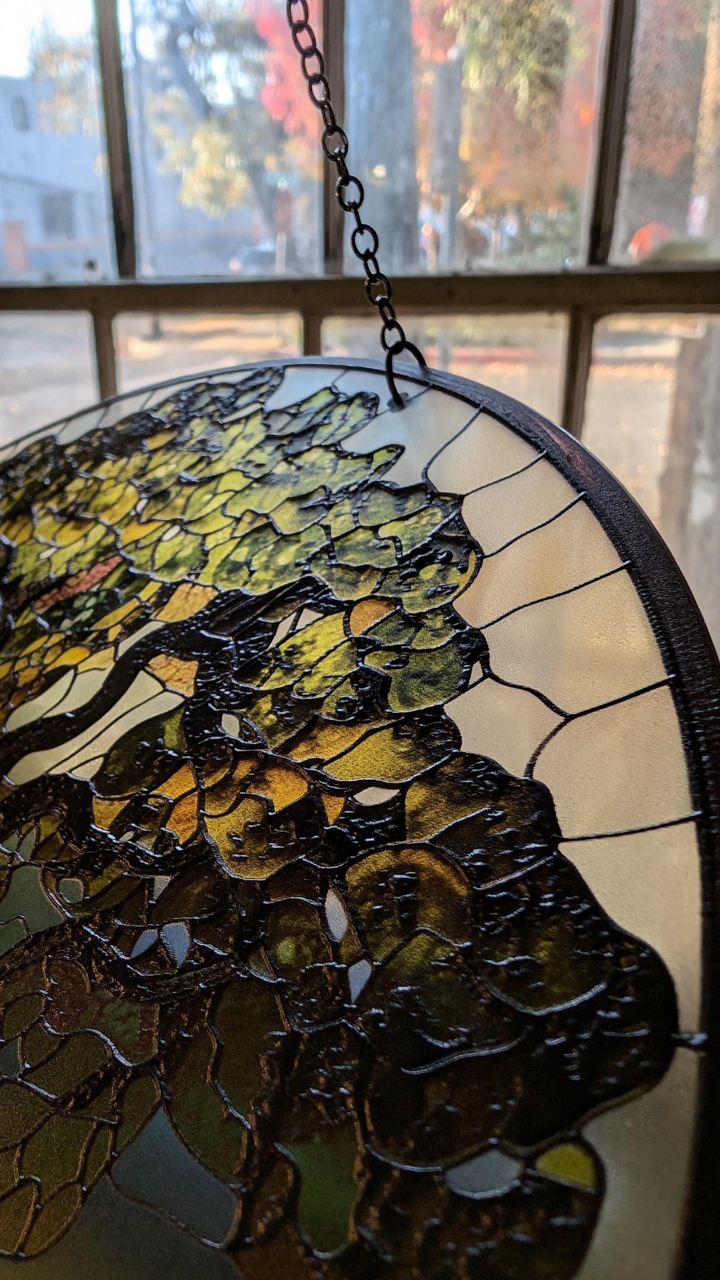 Mighty Oak: Stained Glass Style Window Hanging