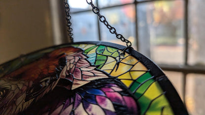 Silverback Gorilla: Stained Glass Style Window Hanging
