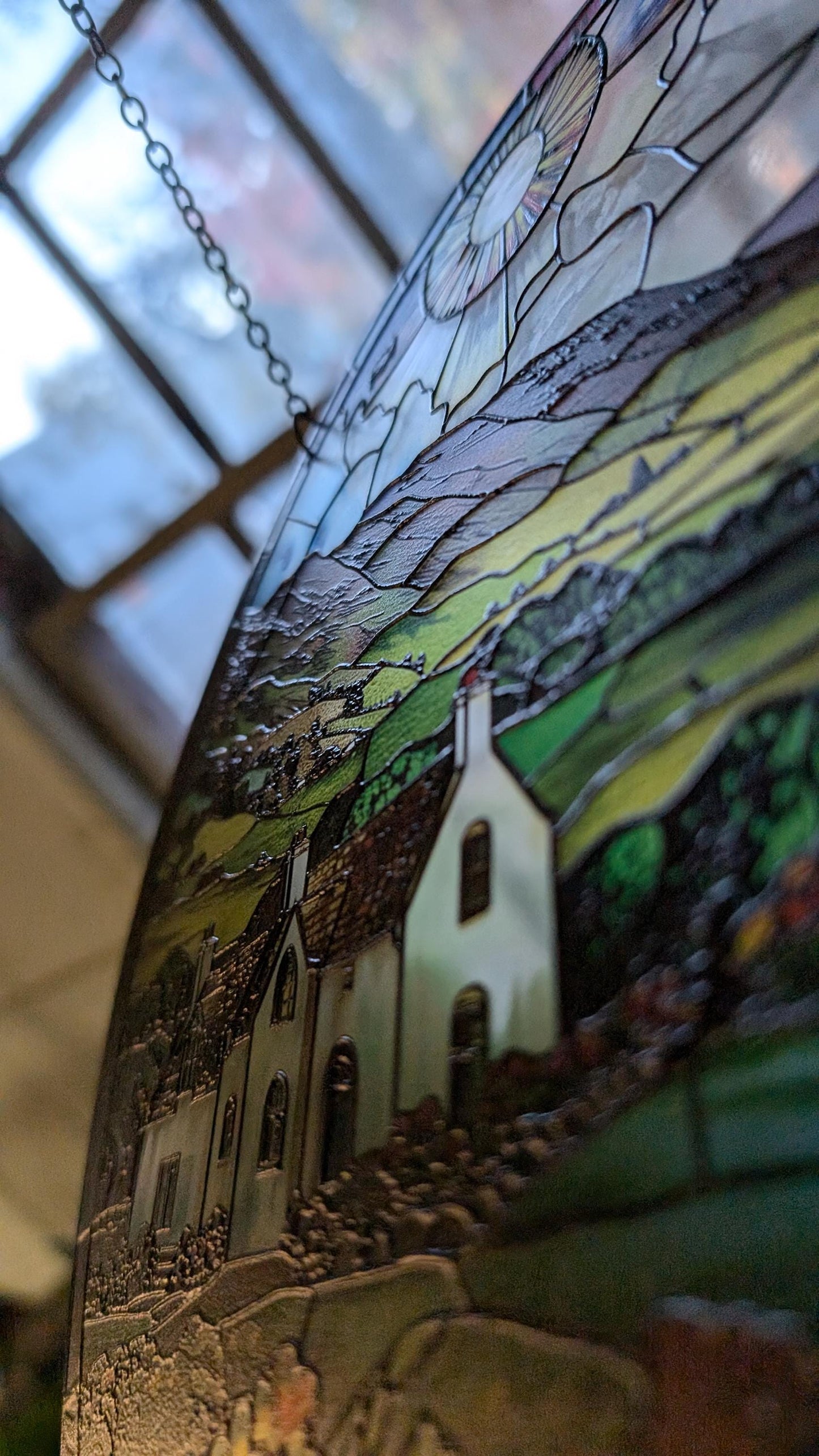 Irish Homestead: Stained Glass Style Window Hanging