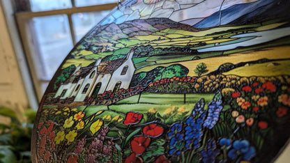 Irish Homestead: Stained Glass Style Window Hanging