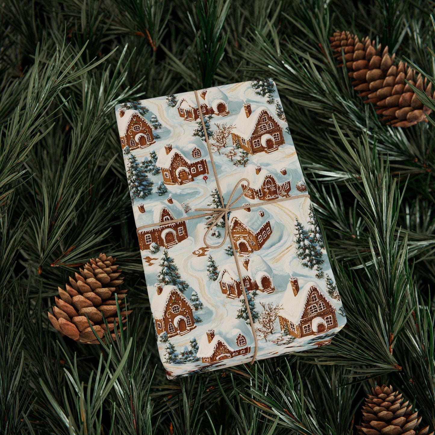 Christmas Gingerbread Wrapping Papers - Festive Holiday Gift Wrap, Xmas Present Packaging, Seasonal Craft Supplies, Cute Wrapping Sheets,