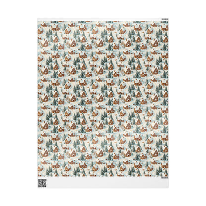 Christmas Gingerbread Wrapping Papers - Festive Holiday Gift Wrap, Xmas Present Packaging, Seasonal Craft Supplies, Cute Wrapping Sheets,