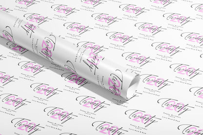 Personalised Birthday Gift Wrap, Wrapping Paper, Your Age, Your Name, Customised, Any Age, Party, Paper, Your Age, Anniversary, Recycle, Eco