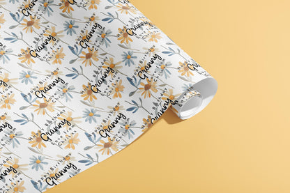 Personalised Floral Birthday Gift Wrap, Wrapping Paper, Flowers, Your Name, Customised, Any Age, Party, Your Age, Anniversary, Recycle, Eco