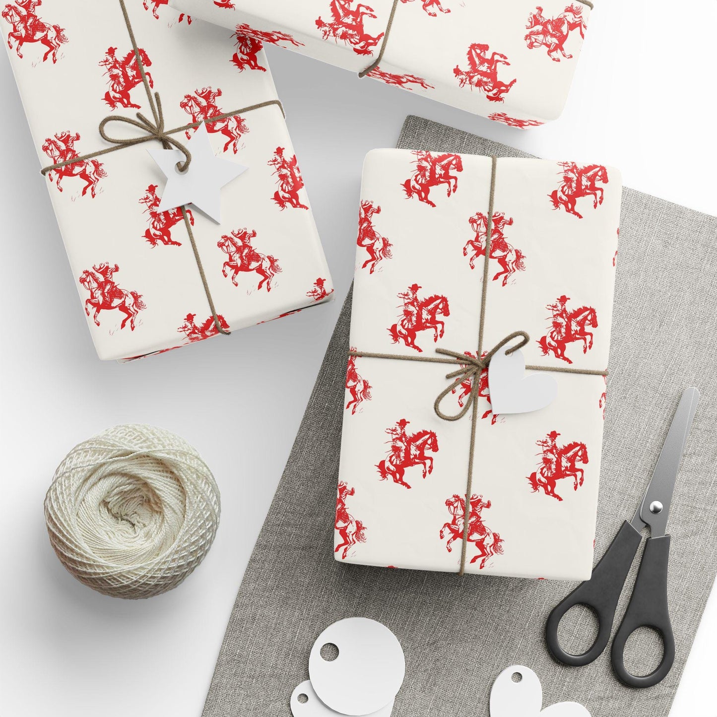 Western Gift Wrap Papers - Cowboy Western Vintage Retro Nostalgic