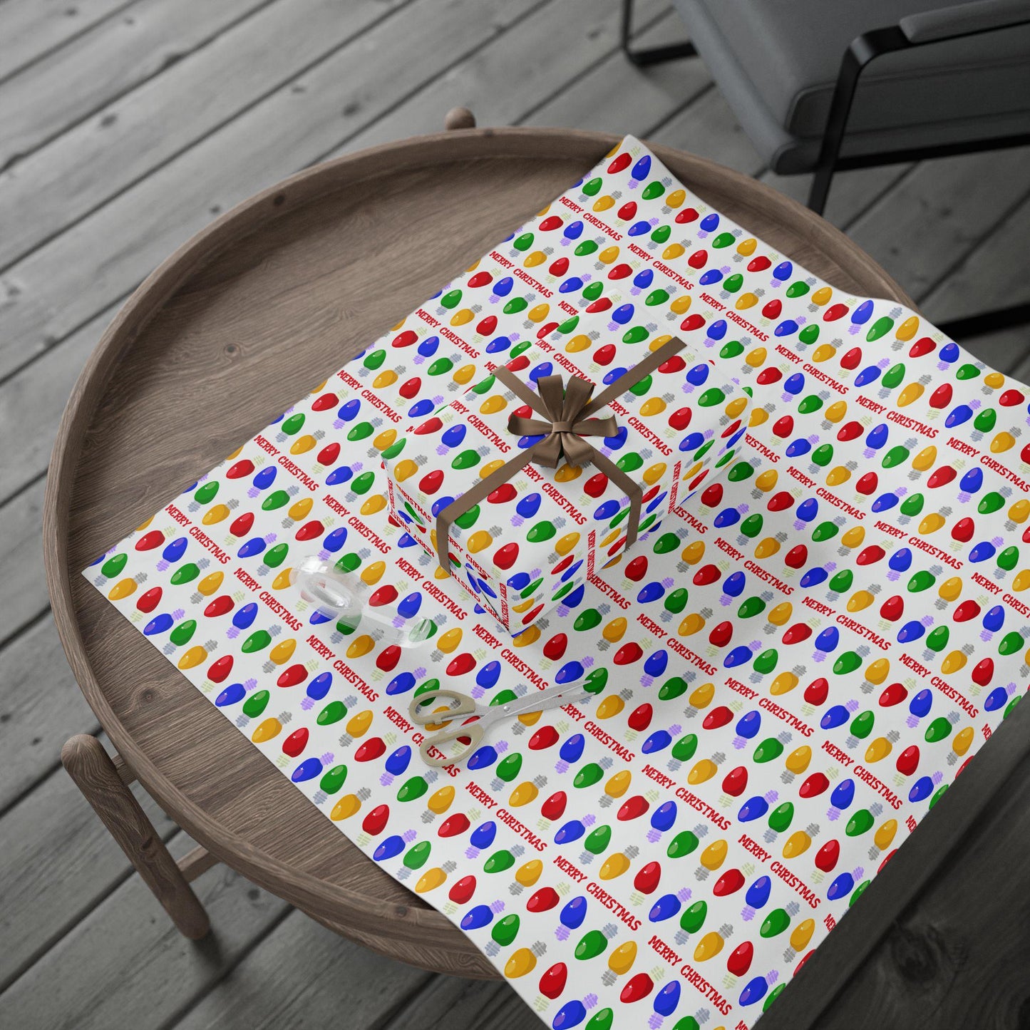 Christmas  Light Gift Wrapping Papers | Christmas Light Holiday Gift Wrap