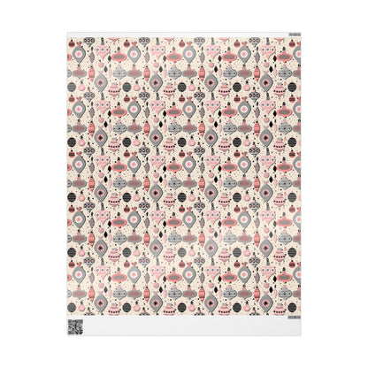 Pink Christmas Ornament Gift Wrapping Papers - Custom Holiday Gift Wrap -