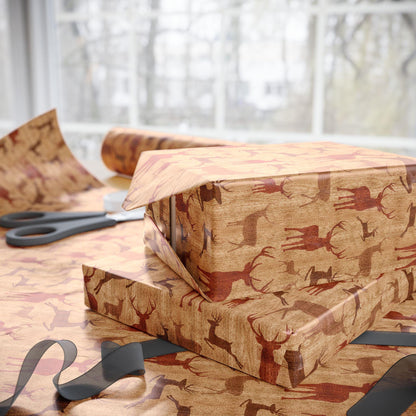 Rustic Deer Holiday Gift Wrapping Paper - Rustic Deer Design, Masculine and Country Gift Wrap