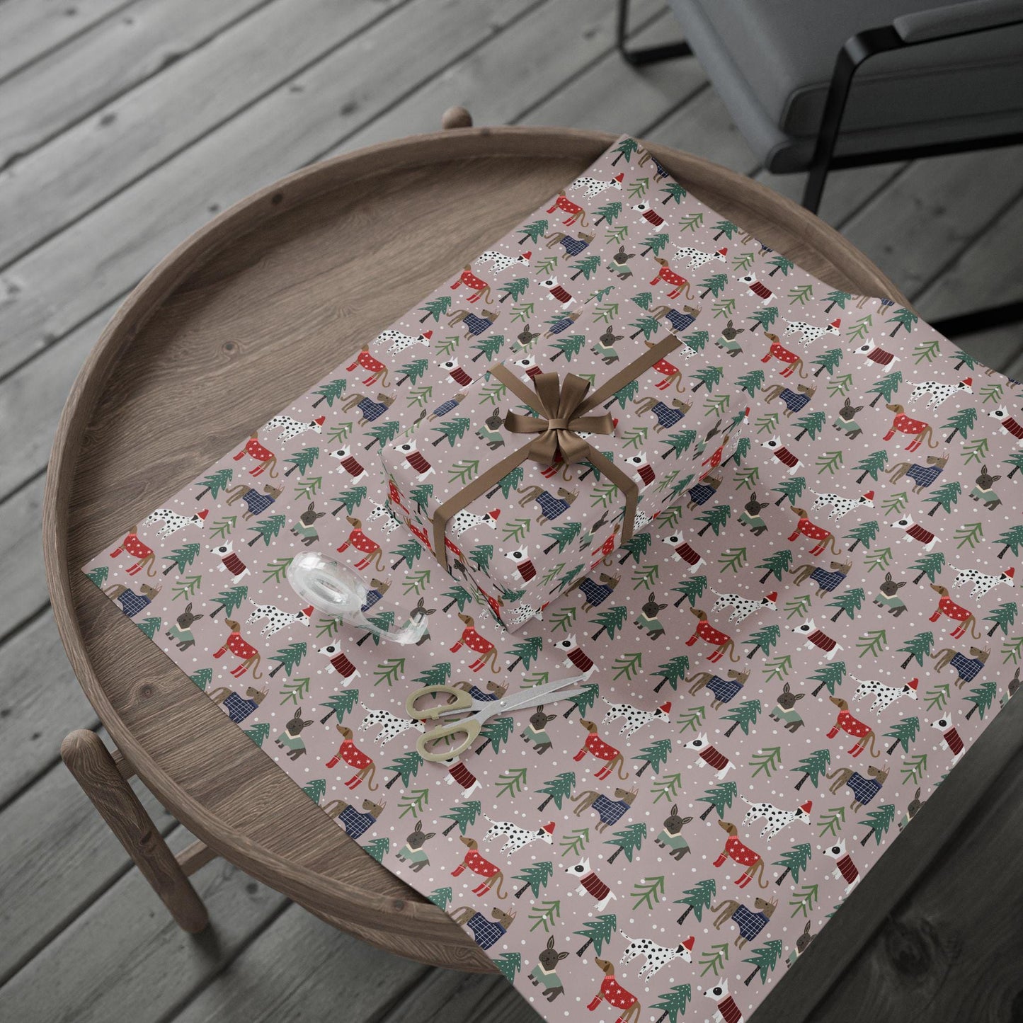 Christmas Pet Gift Wrapping Paper - Custom Dog Gift Wrap - Unique Puppy Gift Idea