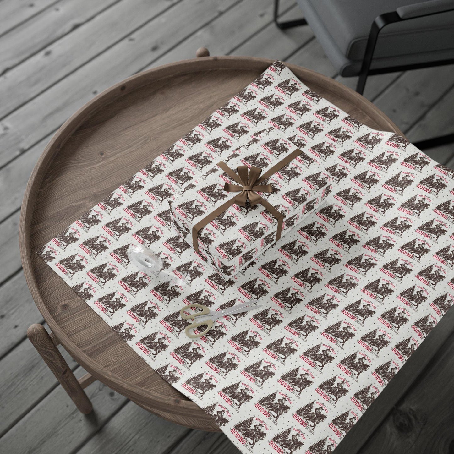 Vintage Cowboy Santa Gift Wrap Papers - Retro Western Christmas Gift wrapping - Nostalgic Santa Claus Wrapping paper