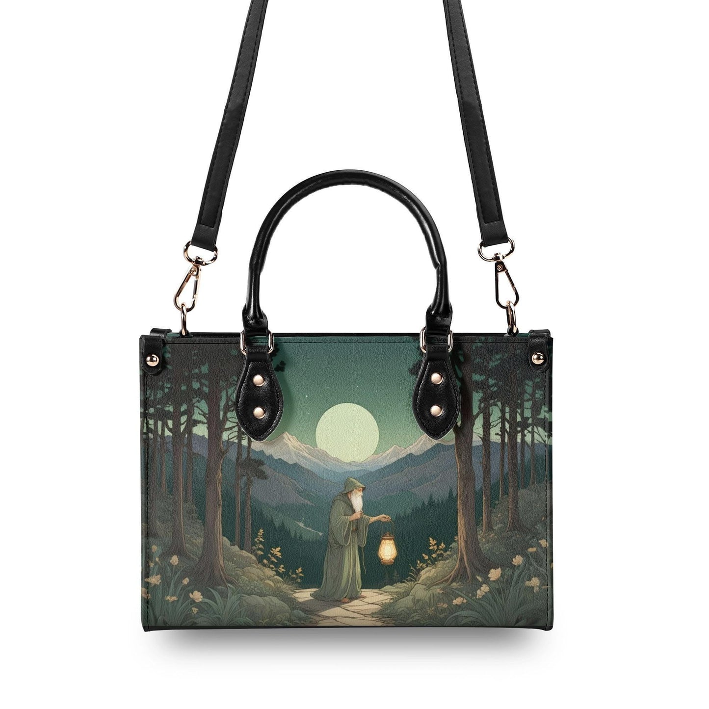 Hermit Crossbody Bag - Unique Designer Purse, Mystical Vegan Leather Gift for Women