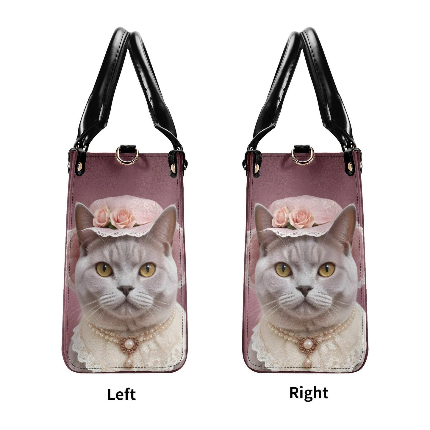 Victorian Lady Cat Bag Cute Crossbody Bag Unique Purse Cute Purse, Luxury Bag Vegan Leather Bags Printed Designer Bag