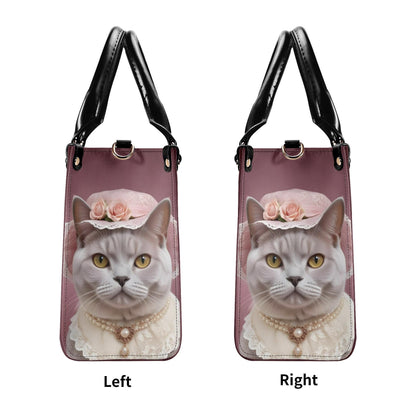 Victorian Lady Cat Bag Cute Crossbody Bag Unique Purse Cute Purse, Luxury Bag Vegan Leather Bags Printed Designer Bag
