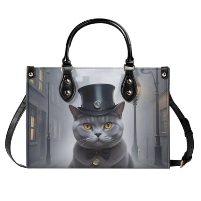 Sherlock Cat Bag Cute Crossbody Bag Unique Purse Cute Purse, Luxury Bag Vegan Leather Bags Printed Designer Bag