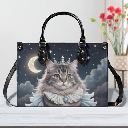 Lunar Princess Cat Bag Cute Crossbody Bag Unique Purse Cute Purse, Luxury Bag Vegan Leather Bags Printed Designer Bag