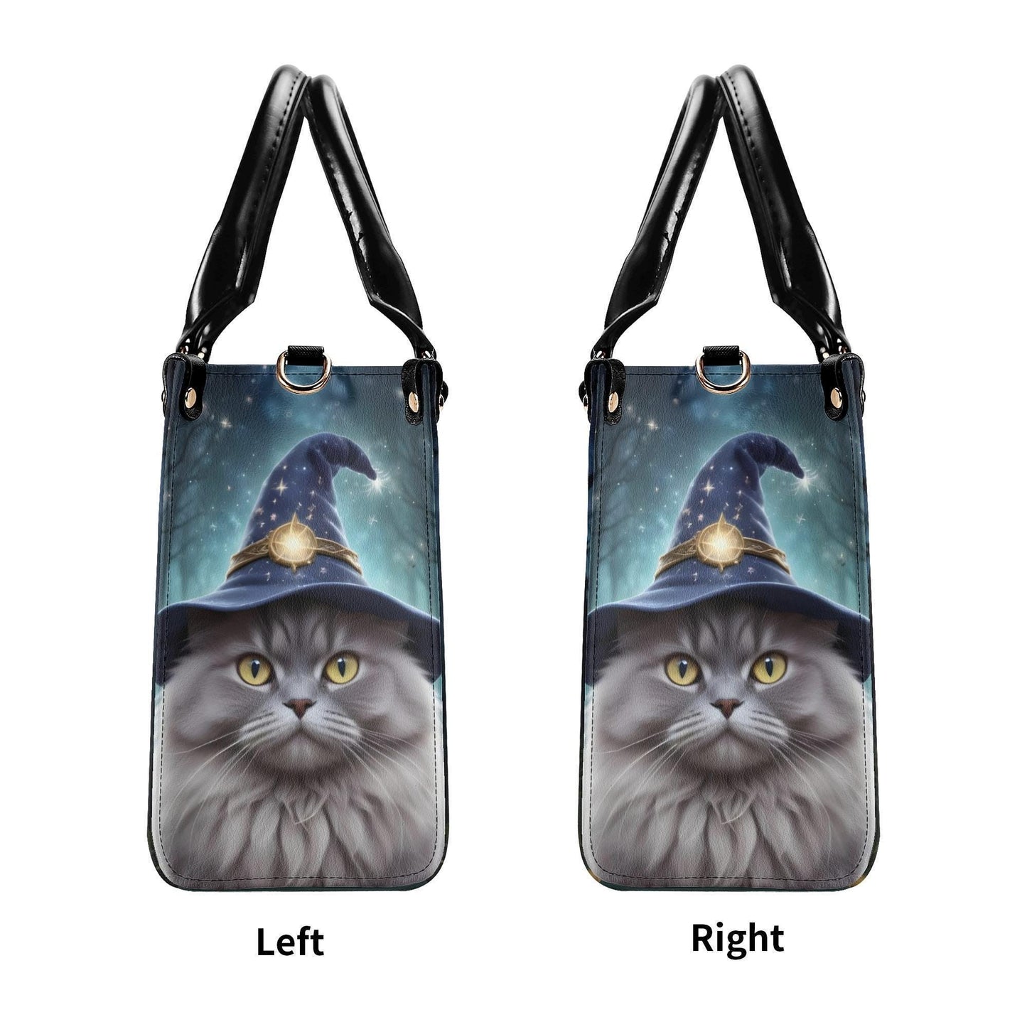 Wizard Cat Bag Cute Crossbody Bag Unique Purse Cute Purse, Luxury Bag Vegan Leather Bags Printed Designer Bag