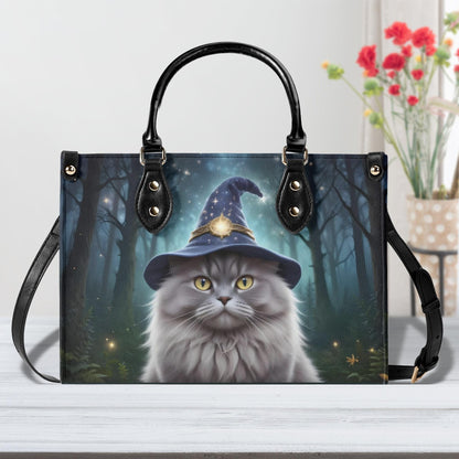 Wizard Cat Bag Cute Crossbody Bag Unique Purse Cute Purse, Luxury Bag Vegan Leather Bags Printed Designer Bag