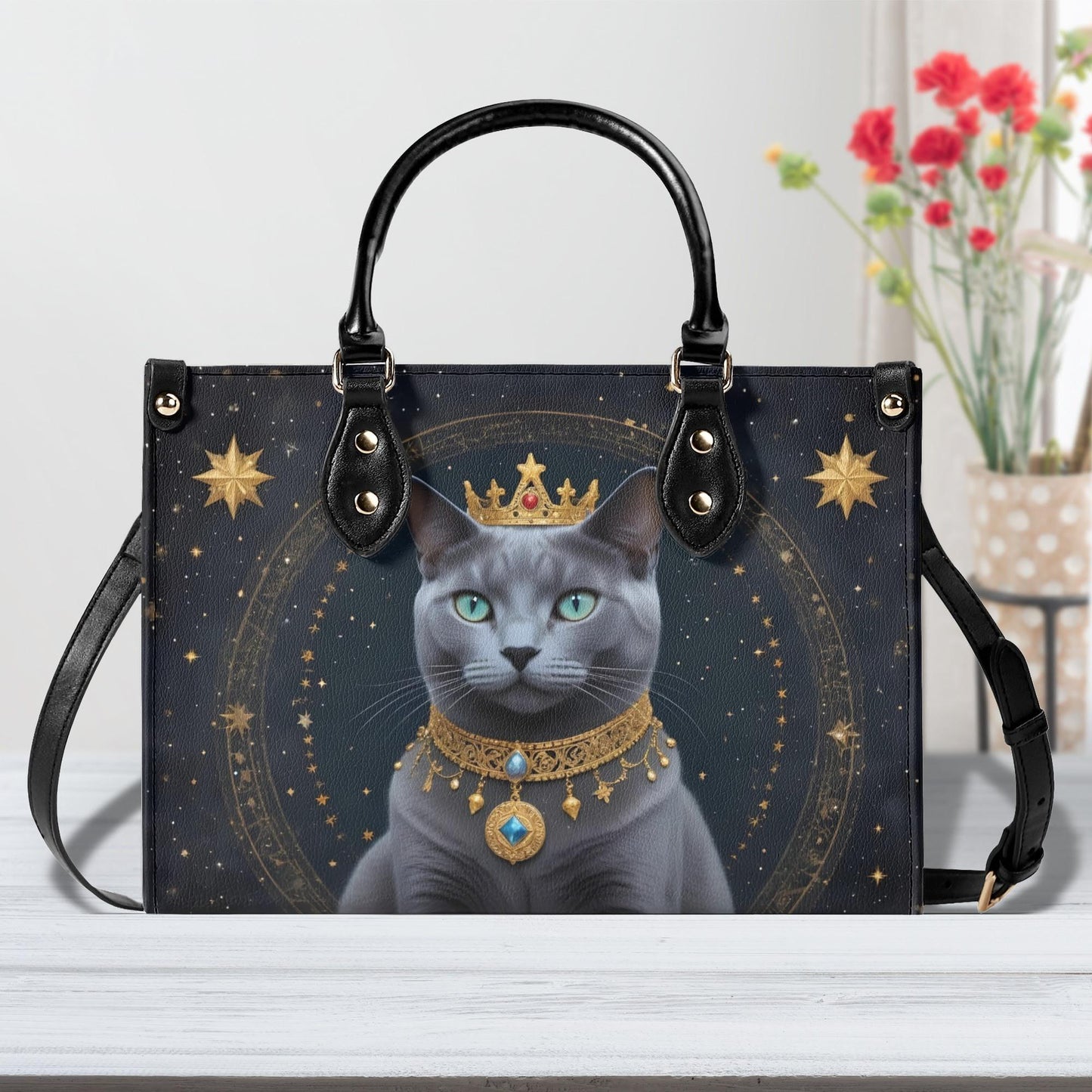 Astrological Noble Cat Bag Cute Crossbody Bag Unique Purse Cute Purse, Luxury Bag Vegan Leather Bags Printed Designer Bag