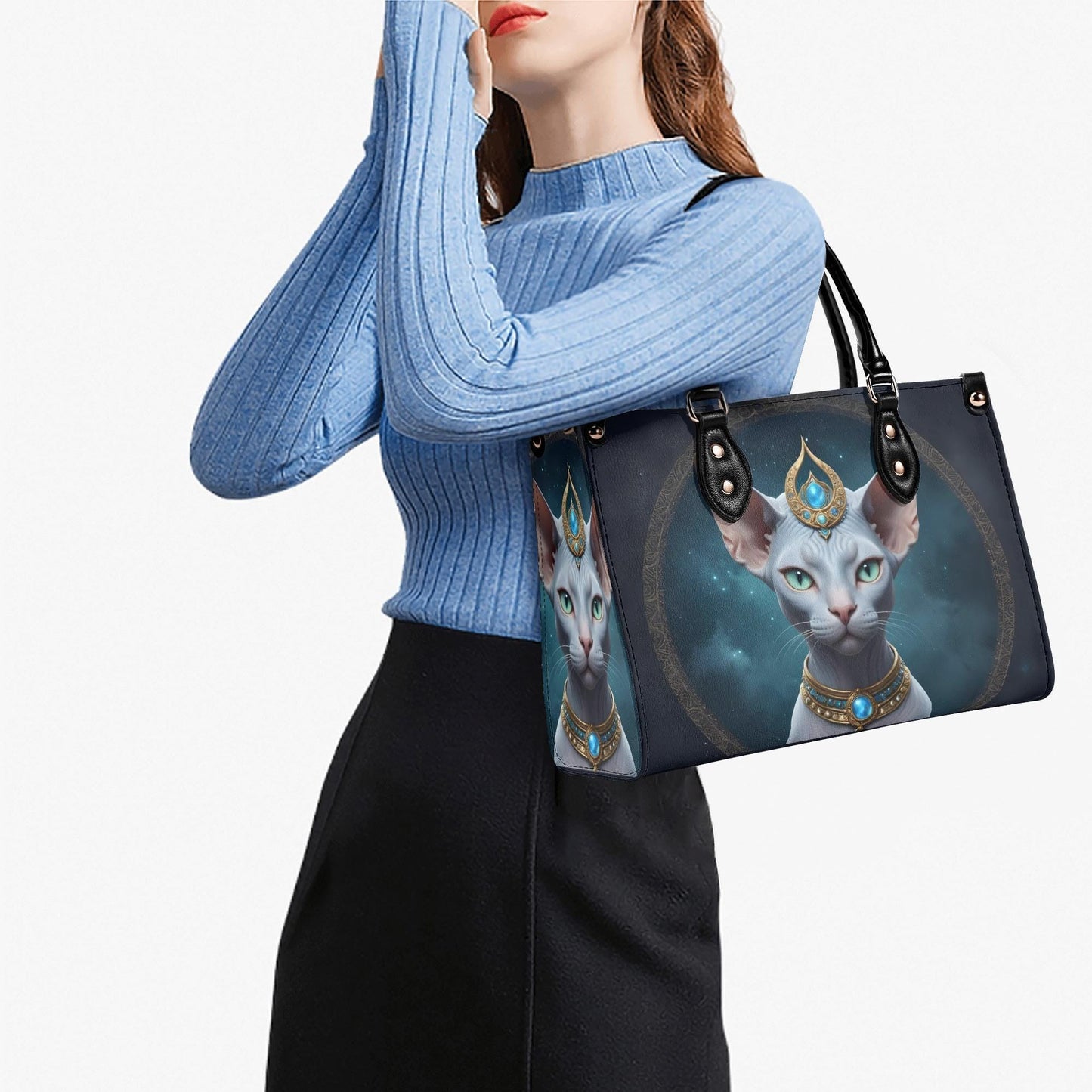 Celestial Oracle Cat Bag Cute Crossbody Bag Unique Purse Cute Purse, Luxury Bag Vegan Leather Bags Printed Designer Bag