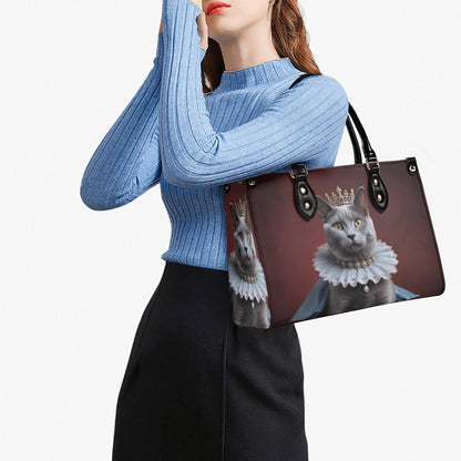 Russian Blue Cat Bag Cute Crossbody Bag Unique Purse Cute Purse, Luxury Bag Vegan Leather Bags Printed Designer Bag