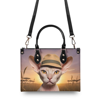 Knighted Templar Cat Crossbody Bag - Unique Designer Purse, Vegan Leather Gift for Cat Lovers