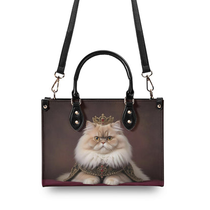 Persian Cat Crossbody Bag - Vegan Leather Designer Purse, Unique Gift for Cat Lovers