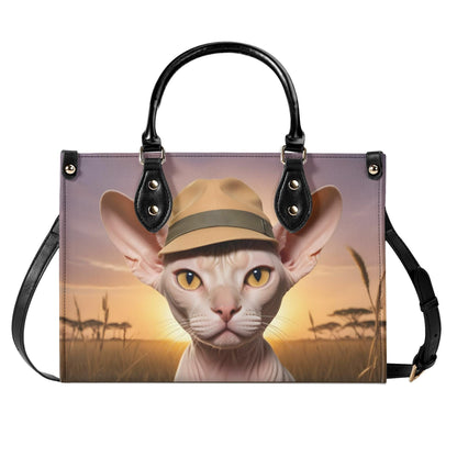 Knighted Templar Cat Crossbody Bag - Unique Designer Purse, Vegan Leather Gift for Cat Lovers
