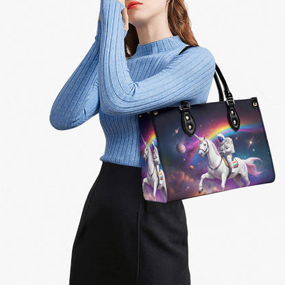 Astronaut Unicorn Crossbody Bag - Mystical Vegan Leather Designer Purse, Unique Gift for Women