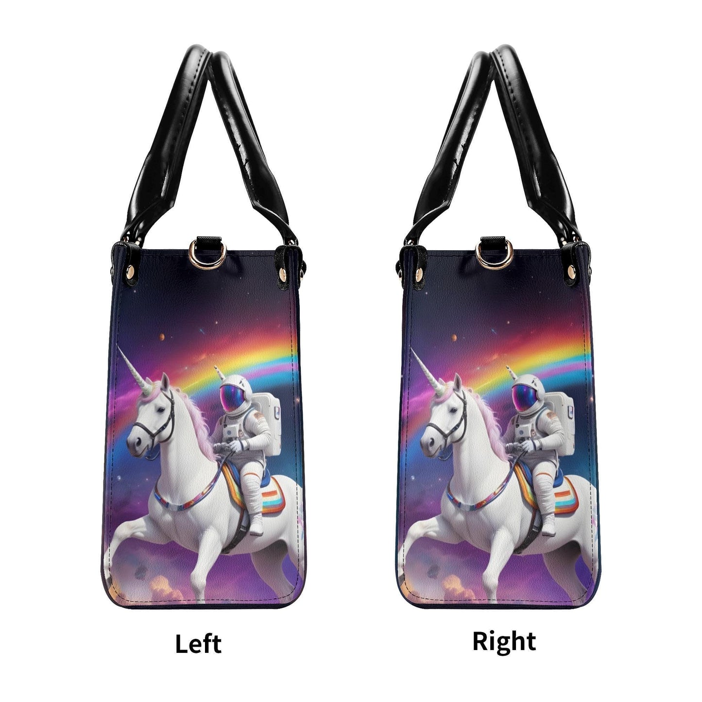 Astronaut Unicorn Crossbody Bag - Mystical Vegan Leather Designer Purse, Unique Gift for Women