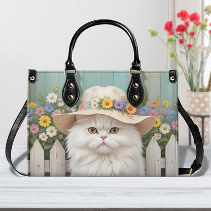 Gardener Cat Bag Cute Crossbody Bag Unique Purse Cute Purse, Luxury Bag Vegan Leather Bags Printed Designer Bag