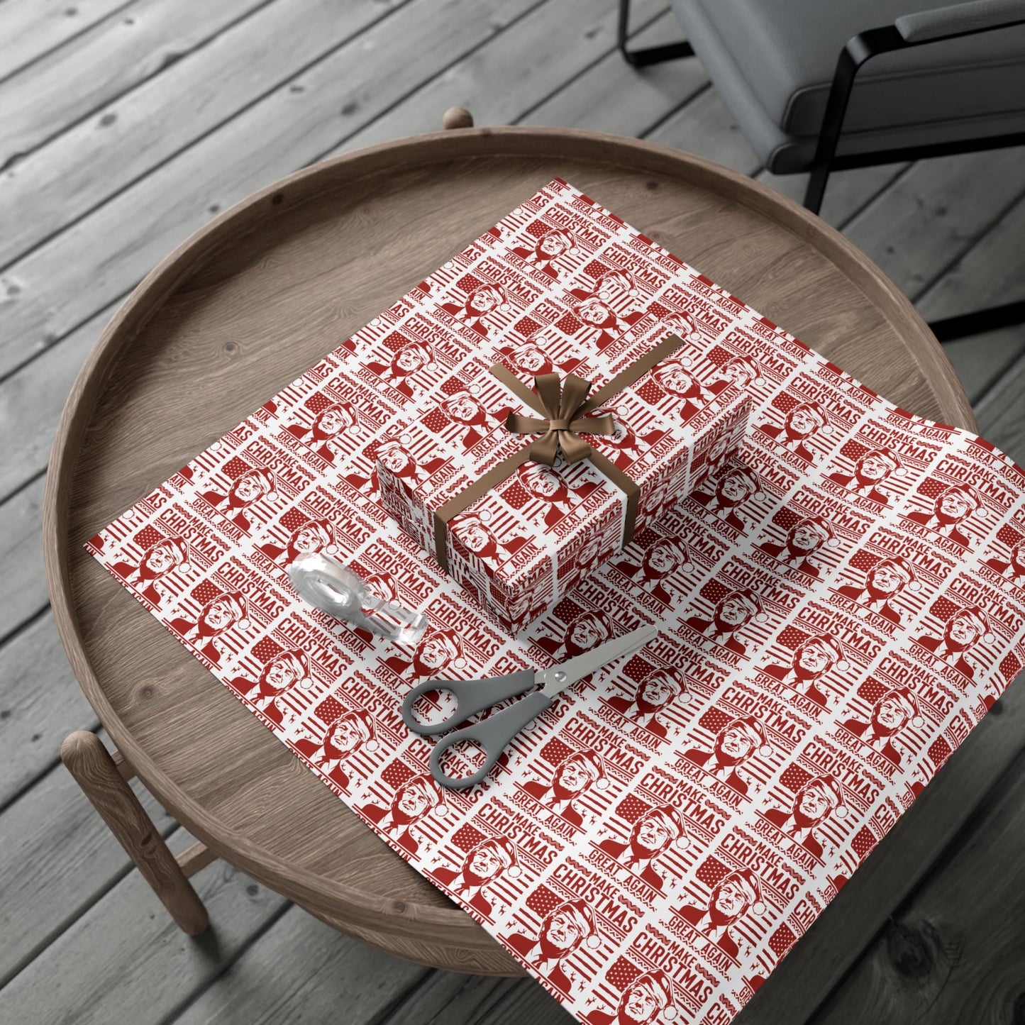 Trump Christmas Wrapping Paper | Make Christmas Great Again Wrapping Paper | Funny Christmas Gift Paper | MAGA Gift Wrap | Republican Gift