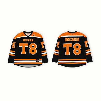 Fan Apparel Hockey Jersey: Black and Orange T8 Concert Oufit