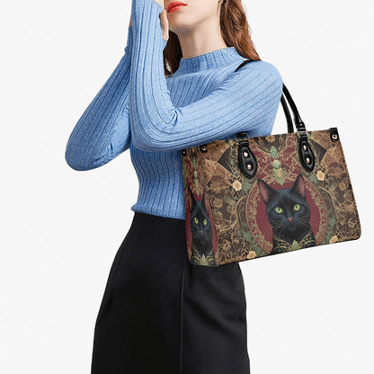 Elegant Black Cat Bag Cute Crossbody Bag Unique Purse Cute Purse, Luxury Bag Vegan Leather Bags Printed Designer Bag
