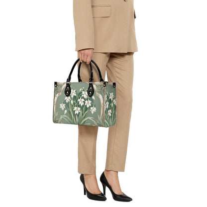 Lily of the Valley Crossbody Bag - Floral Vegan Leather Designer Purse, Unique Gift for Women