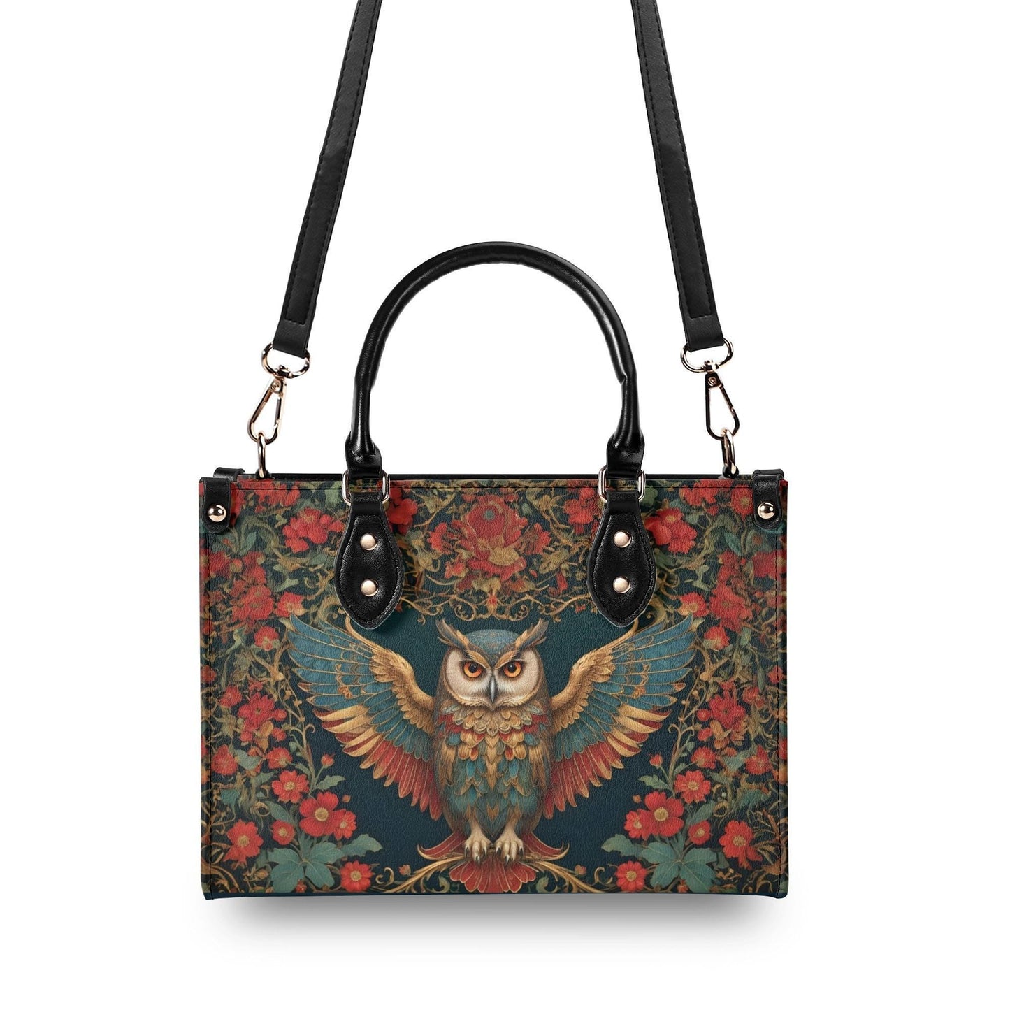 Regal Owl Bag Cute Crossbody Bag Unique Purse Cute Purse, Luxury Bag Vegan Leather Bags Printed Designer Bag