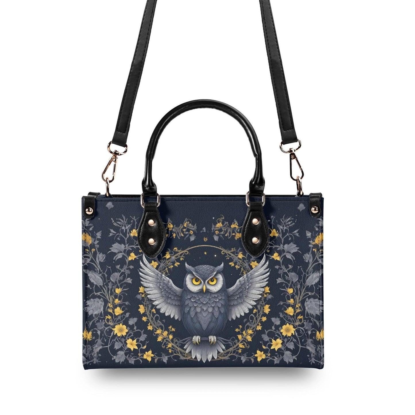 Mystical Owl Crossbody Bag - Nature-Inspired Vegan Leather Purse, Unique Gift for Women