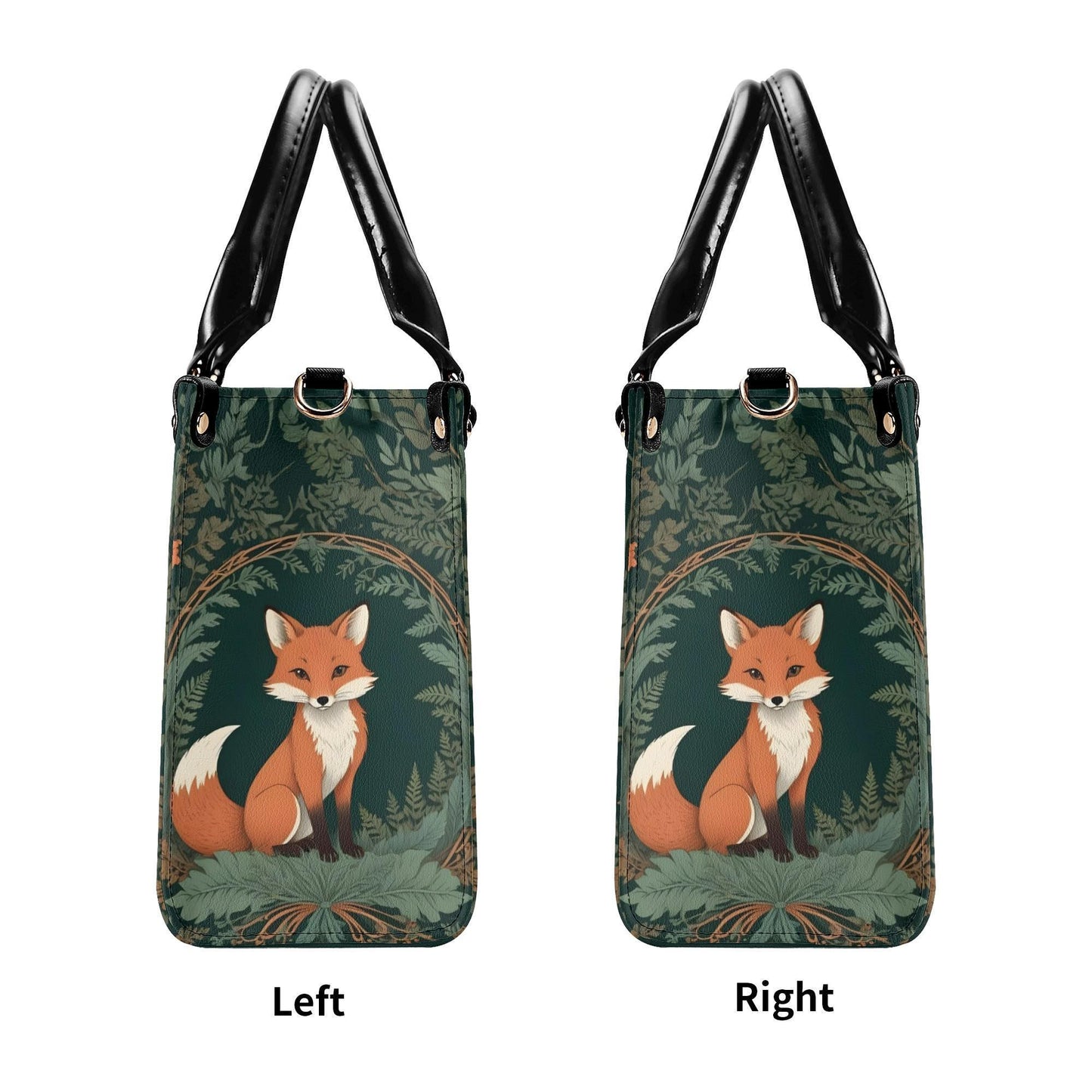 Forest Fox Crossbody Bag - Nature-Inspired Vegan Leather Designer Purse, Unique Gift for Women