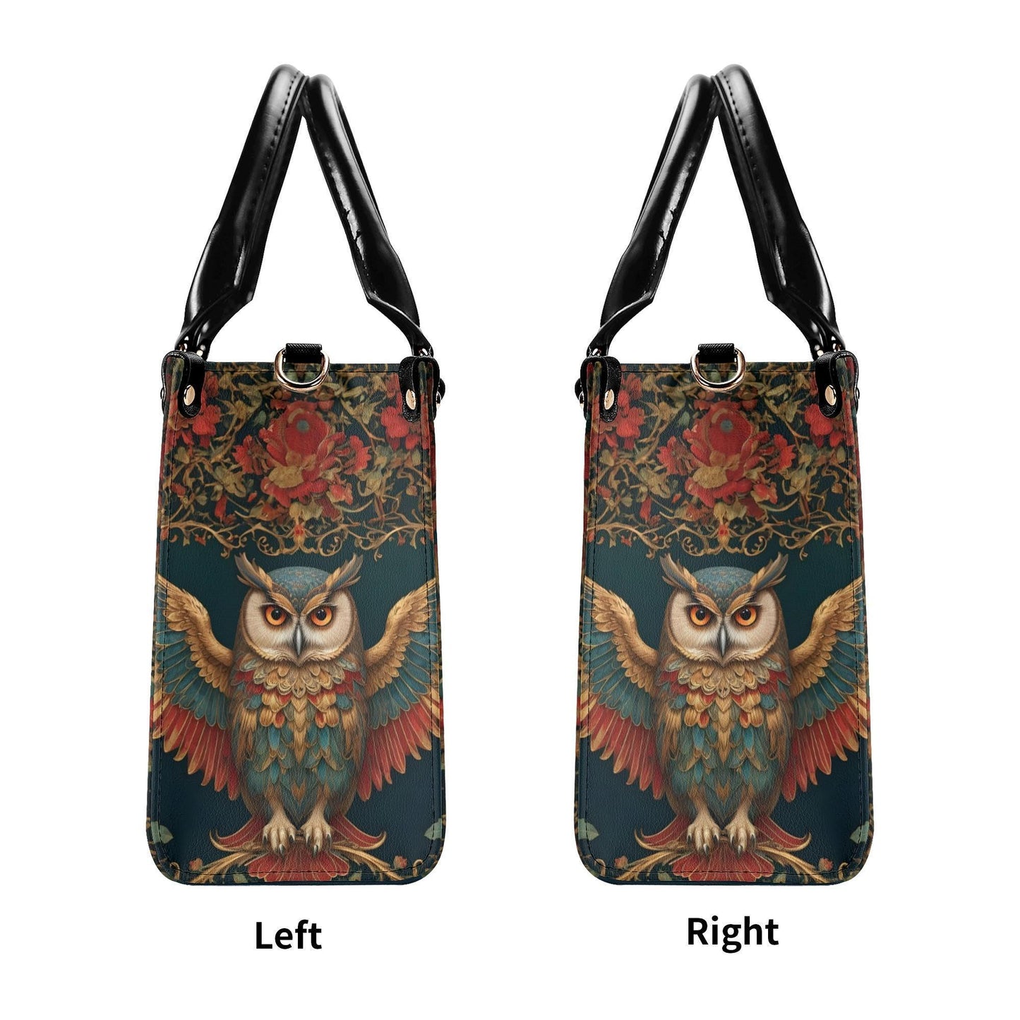 Regal Owl Bag Cute Crossbody Bag Unique Purse Cute Purse, Luxury Bag Vegan Leather Bags Printed Designer Bag