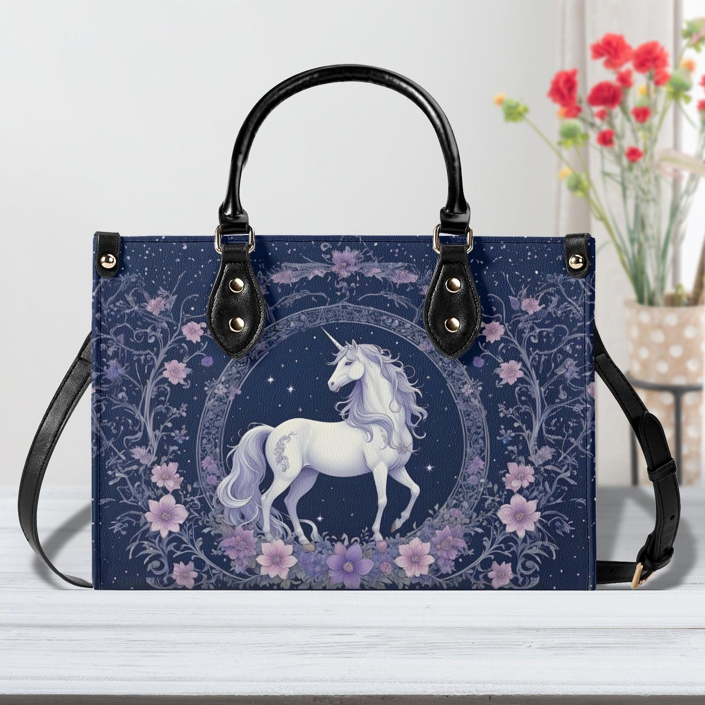 Enchanted Unicorn Bag Cute Crossbody Bag Unique Purse Cute Purse, Luxury Bag Vegan Leather Bags Printed Designer Bag