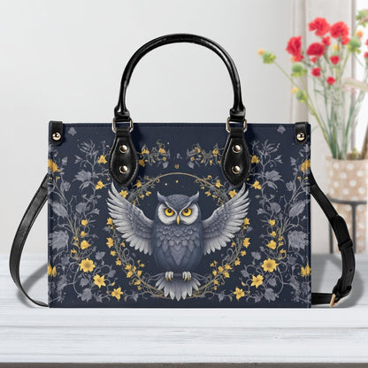 Mystical Owl Crossbody Bag - Nature-Inspired Vegan Leather Purse, Unique Gift for Women