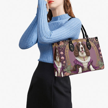 Spaniel- Art Nouveau Royal Dog Portrait Bag Cute Crossbody Bag Unique Purse Cute Purse, Luxury Bag Vegan Leather Bags Printed Designer Bag