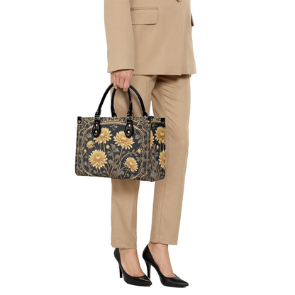 Golden Chrysanthemums Bag Cute Crossbody Bag Unique Purse Cute Purse, Luxury Bag Vegan Leather Bags Printed Designer Bag