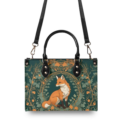 Enchanted Fox Crossbody Bag - Nature-Inspired Vegan Leather Designer Purse, Unique Gift for Women