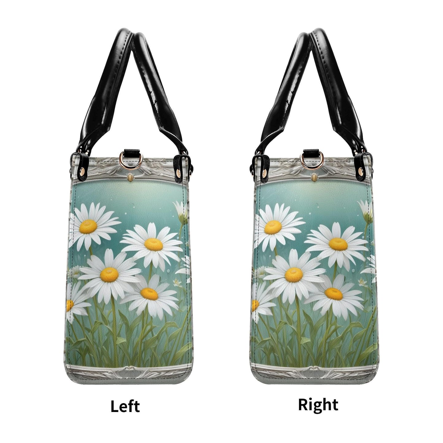 Field of Daisies Crossbody Bag - Nature-Inspired Vegan Leather Purse, Unique Gift for Women