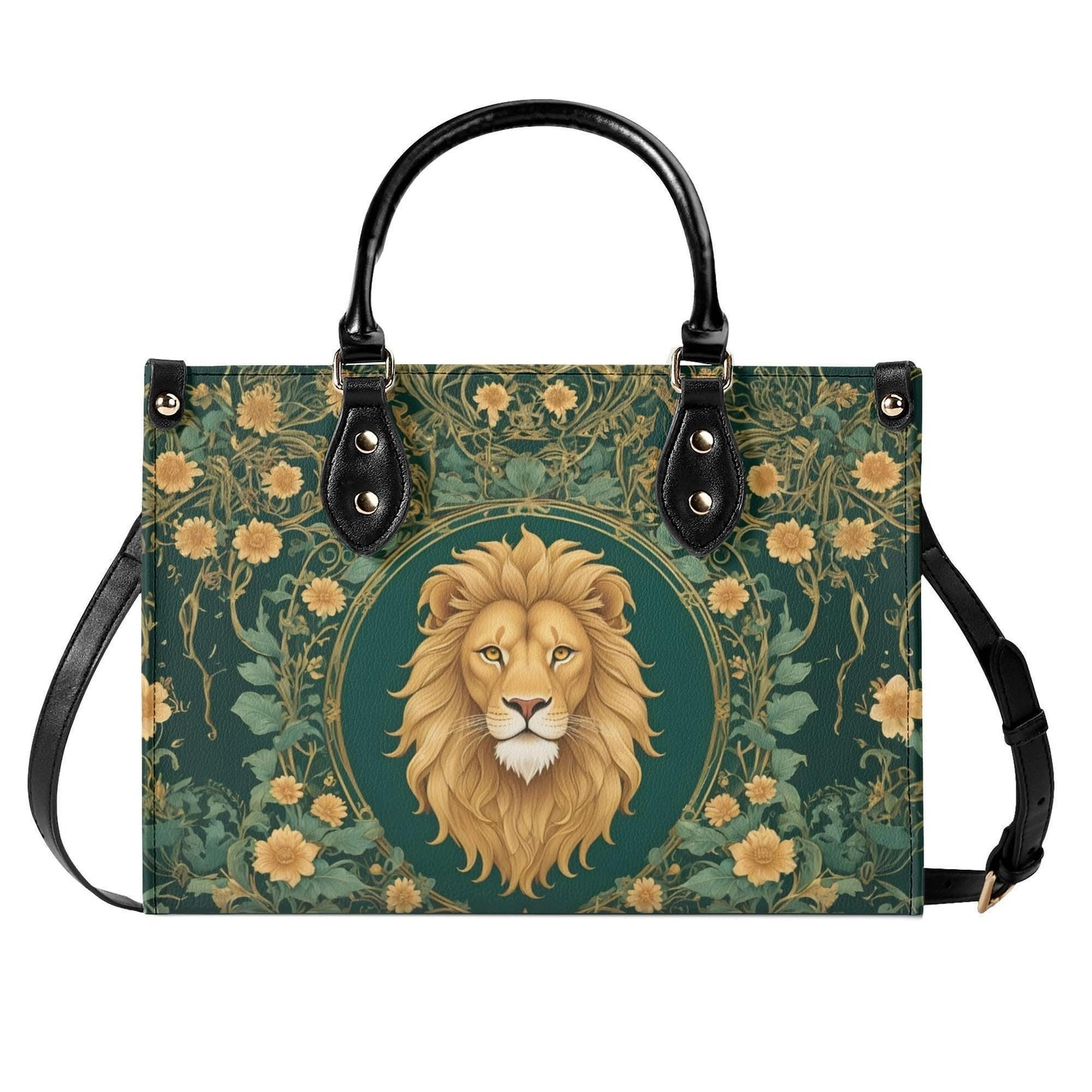 Majestic Lion Crossbody Bag - Nature-Inspired Vegan Leather Designer Purse, Unique Gift for Women
