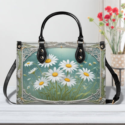 Field of Daisies Crossbody Bag - Nature-Inspired Vegan Leather Purse, Unique Gift for Women