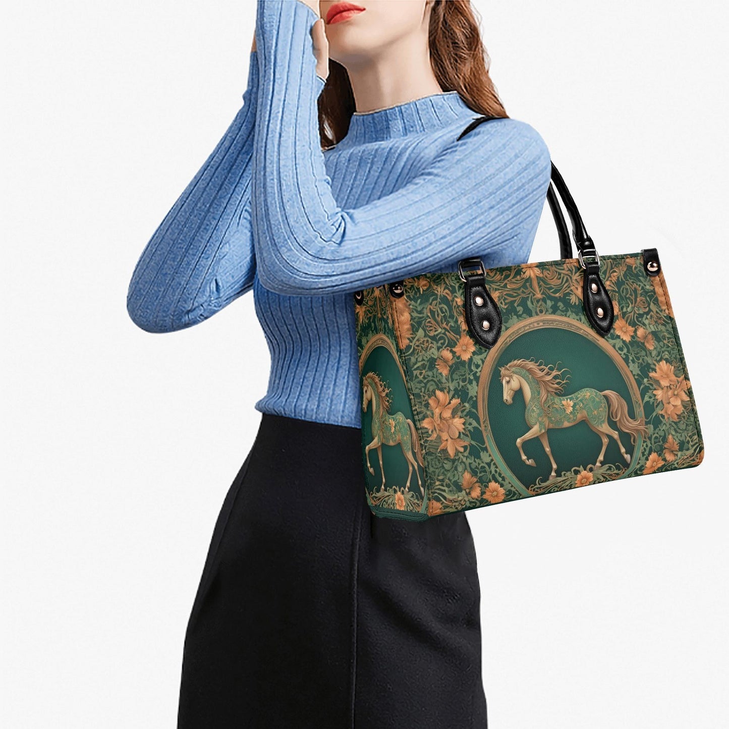 Elegant Horse Bag Cute Crossbody Bag Unique Purse Cute Purse, Luxury Bag Vegan Leather Bags Printed Designer Bag